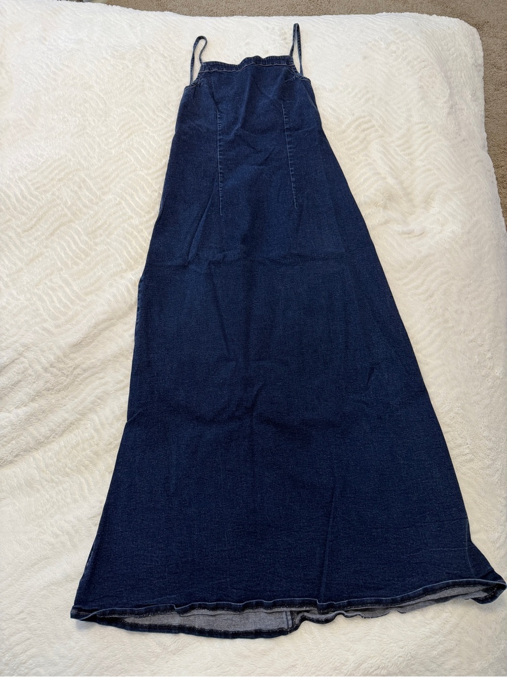 Denim Maxi Slip Dress - Dark Indigo